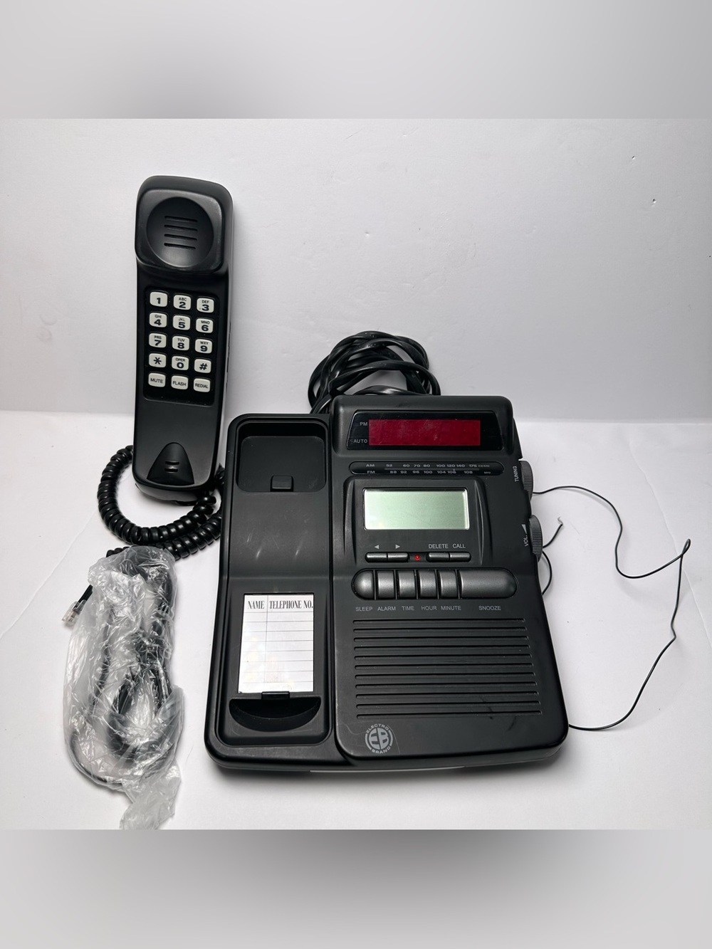 Vintage ‘99 Electro Brand Telephone Clock Radio Nightlight Caller ID-8080-NEW - Picture 3 of 12